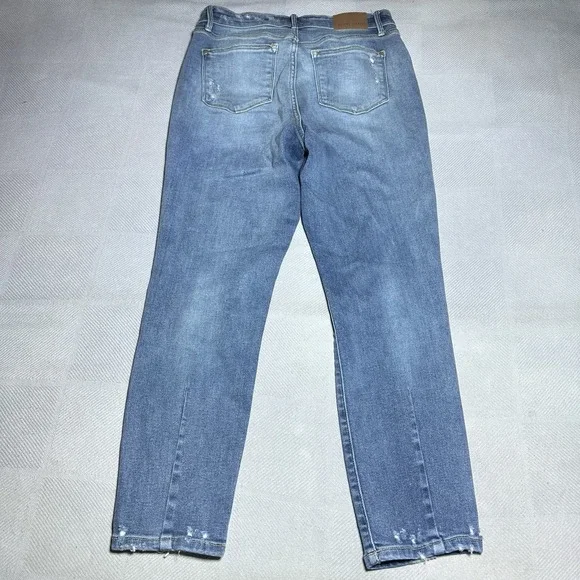 Judy Blue High Rise Slim Fit Jeans 9/29 Distressed Stretch Denim Medium Wash - Picture 7 of 16
